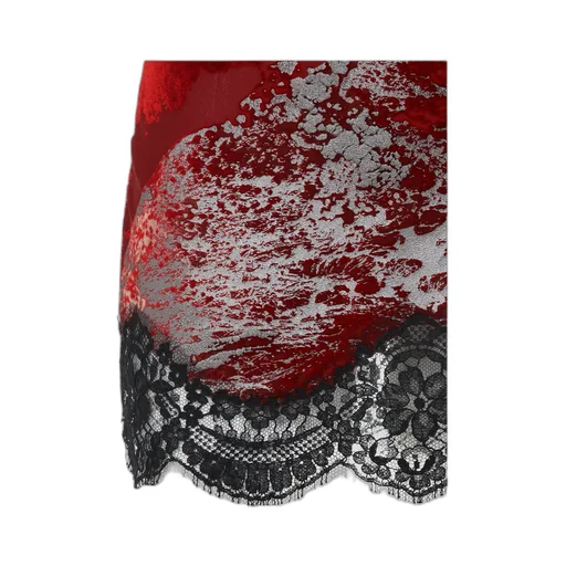 Marine Print Lace Mini Dress