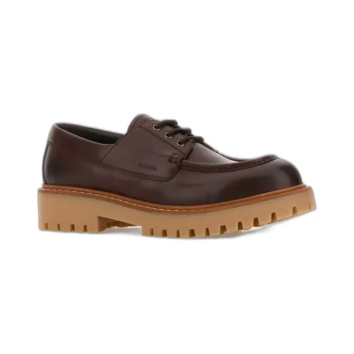 Prada Logo-Debossed Lace-Up Shoes