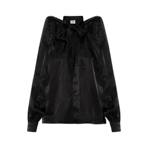 Vetements Shoulder Pads Tied-Neck Shirt