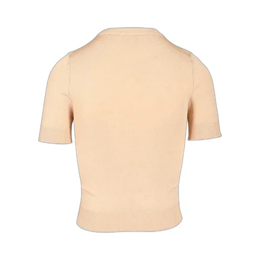Embroidered Logo Short-Sleeved Knit T-Shirt