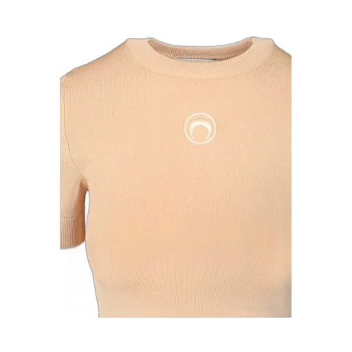 Embroidered Logo Short-Sleeved Knit T-Shirt