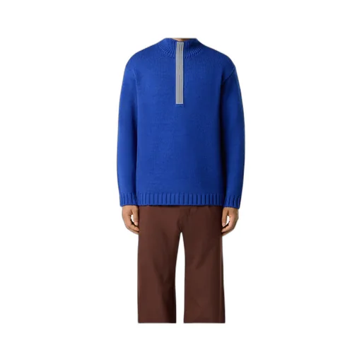 High-Neck Zip-Front Sweater