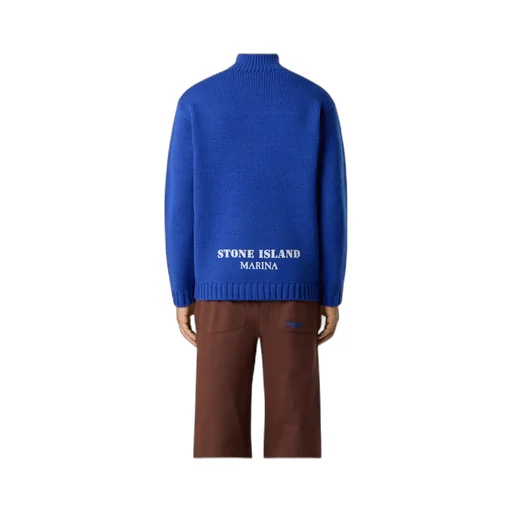 High-Neck Zip-Front Sweater