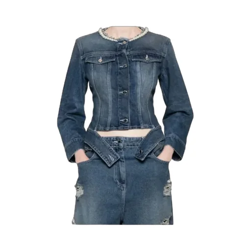 Long-Sleeved Denim Jacket