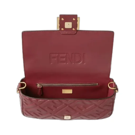 Fendi Baguette Ff Embossed Shoulder Bag