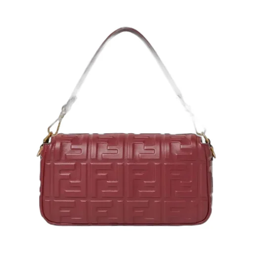 Fendi Baguette Ff Embossed Shoulder Bag