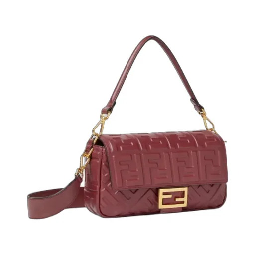 Fendi Baguette Ff Embossed Shoulder Bag