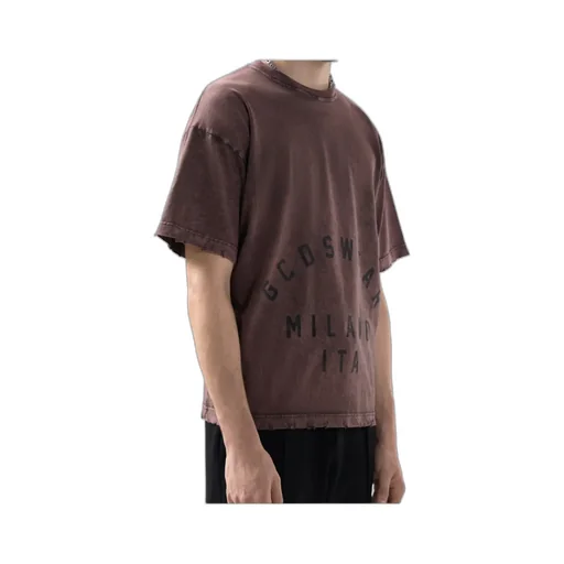 Distressed-Effect Graphic-Print T-Shirt