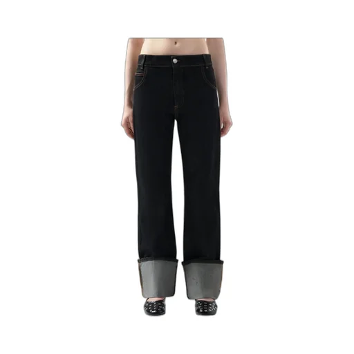 Cuffed-Hem Jeans