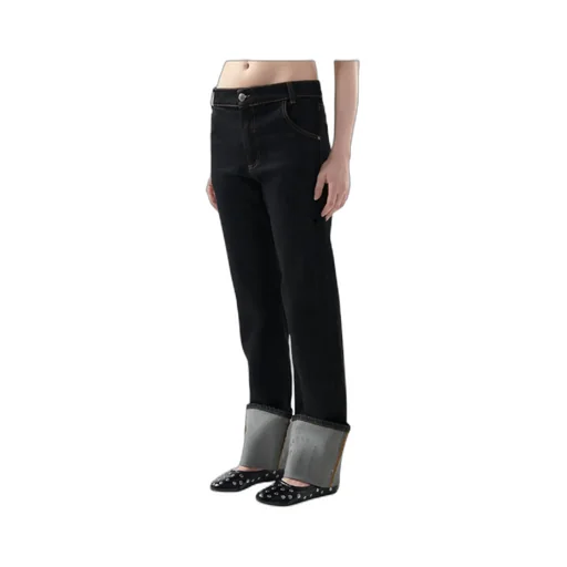 Cuffed-Hem Jeans