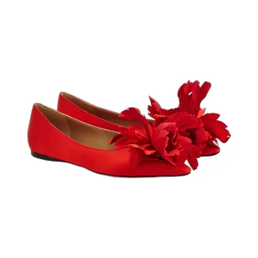 Flower Embellished Ballet Flat