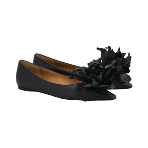 Flower Embellished Ballet Flat
