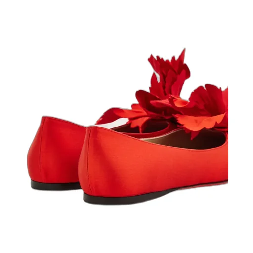 Flower Embellished Ballet Flat