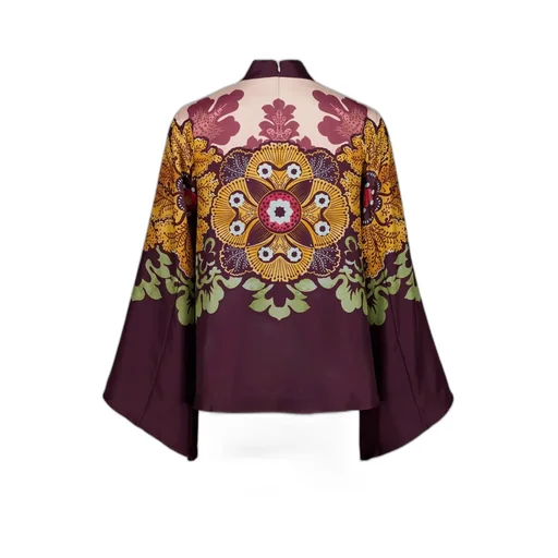 Floral-Print Long-Sleeve Blouse