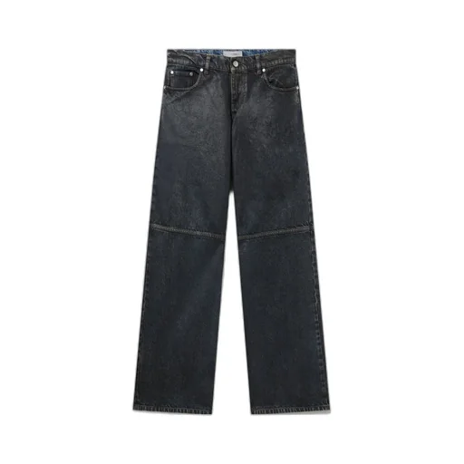 Stella Mccartney Waxed-Finish Straight-Leg Denim Jeans