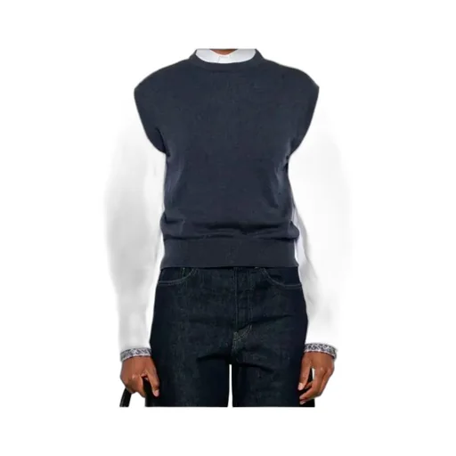 Round-Neck Cashmere Vest