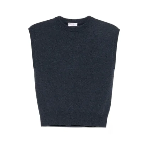 Round-Neck Cashmere Vest