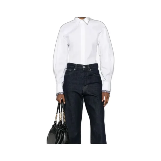 Point-Collar Embellished Shirt
