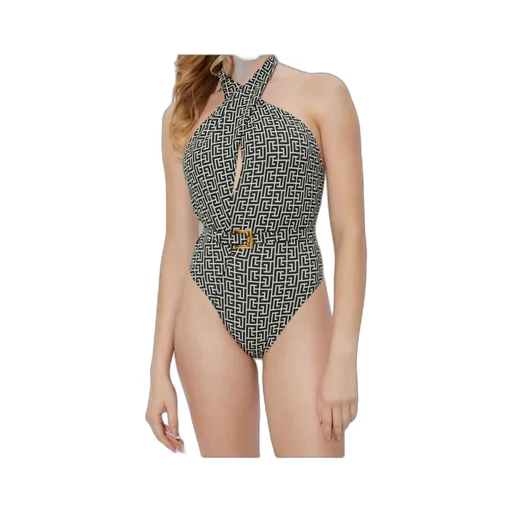 Geometric-Pattern Swimsuit