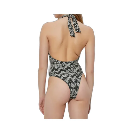 Geometric-Pattern Swimsuit