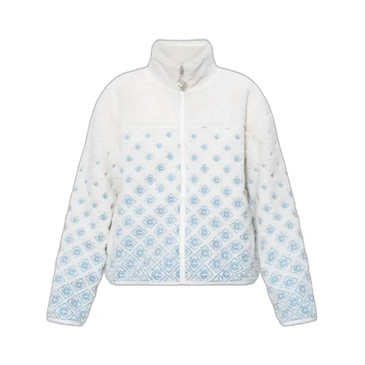 Alphabet Pattern Zipper Hoodie