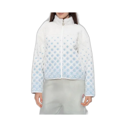 Alphabet Pattern Zipper Hoodie
