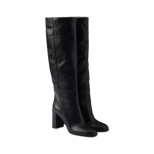 Prada Block-Heeled Knee-High Boots
