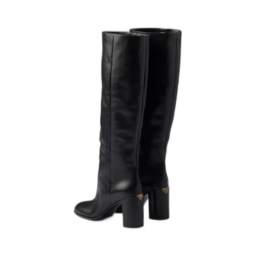 Prada Block-Heeled Knee-High Boots