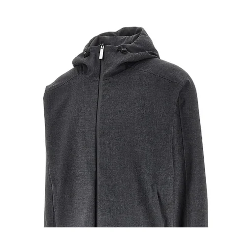 Hooded Zip-Front Jacket