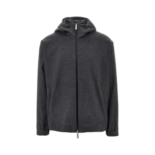 Hooded Zip-Front Jacket