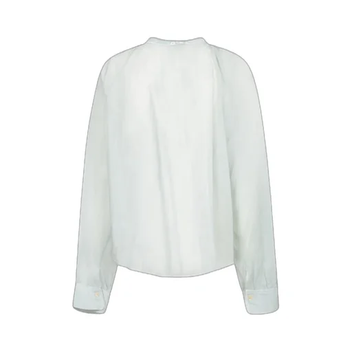 Forte Forte Gathered Neck Long Sleeve Top