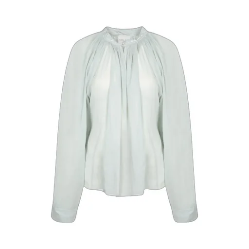 Forte Forte Gathered Neck Long Sleeve Top