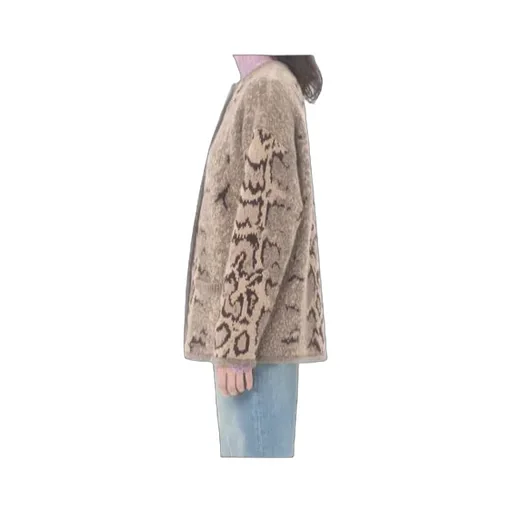 Valentino	Button-Up Crewneck Cardigan