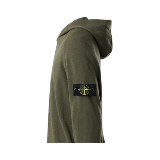 Hooded Jumper With Raglan Sleeves And Ribbed Trims