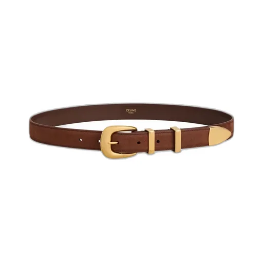Medium 25Mm Western Belt In Grained Nubuck Calfskin