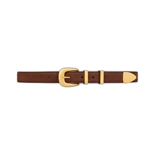 Medium 25Mm Western Belt In Grained Nubuck Calfskin