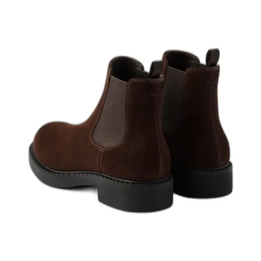 Elastic-Panel Suede Chelsea Boots