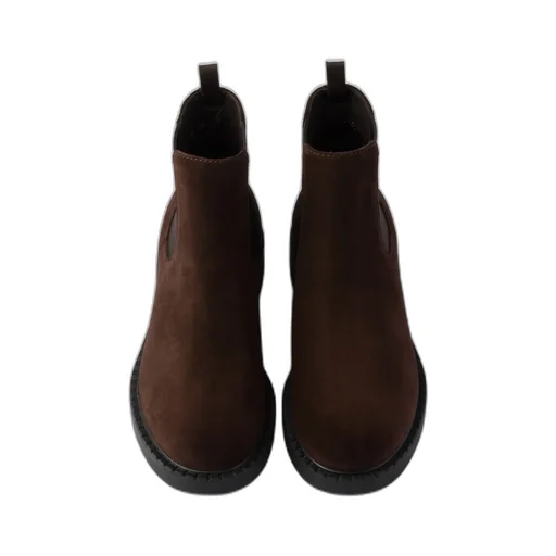 Elastic-Panel Suede Chelsea Boots