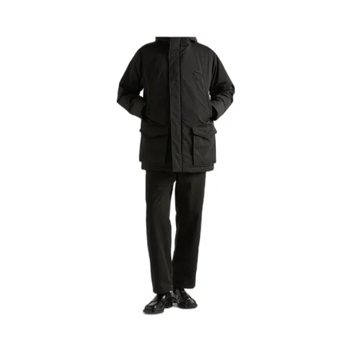 Hooded Flap-Pocket Jacket