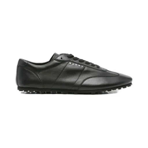 Leather Lace-Up Sneakers