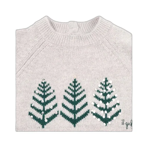 Il Gufo Embroidered Sequin Jumper