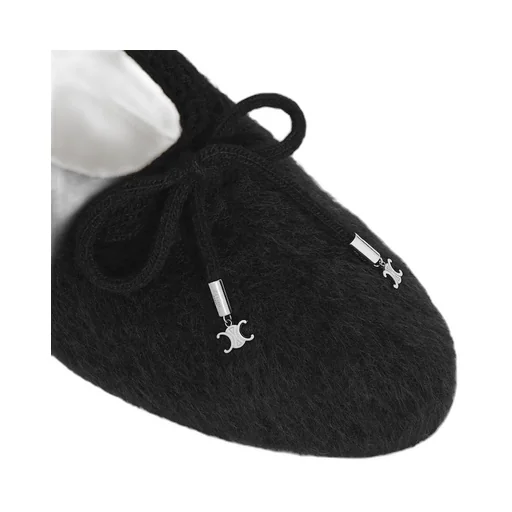 Celine Abby Ballerina In Alpaca Wool Fabric