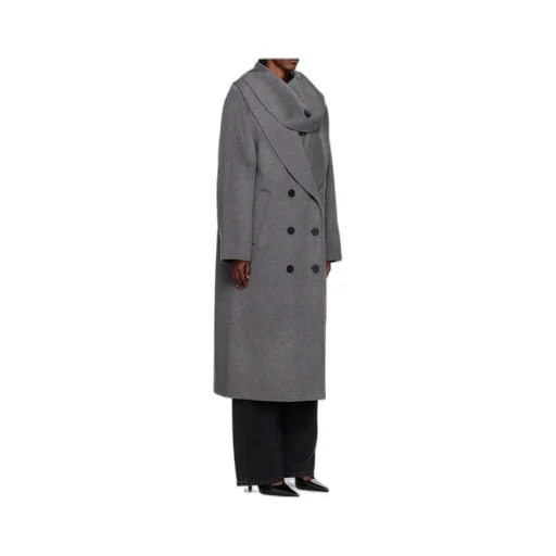 Double-Sided Scarf Collar Coat