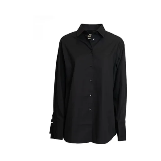 RÓHe Double-Cuff Curved Hem Shirt