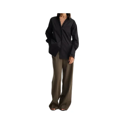 RÓHe Double-Cuff Curved Hem Shirt