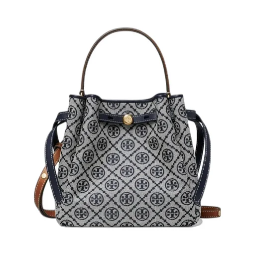 Romy T Monogram Bucket Bag