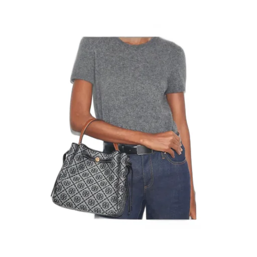 Romy T Monogram Bucket Bag