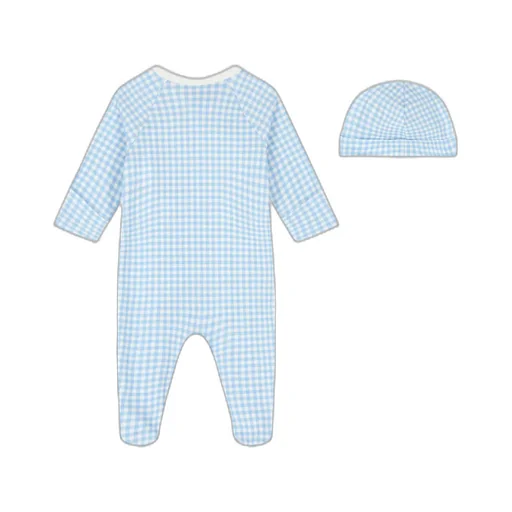 Plaid Jumpsuit And Hood Two-Piece Set