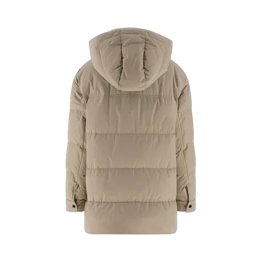 Brunello Cucinelli Knitted Neck Down Jacket