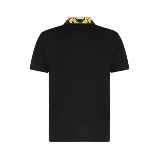 Patterned-Collar Medusa Polo Shirt